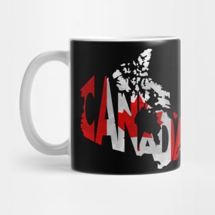 Canada Typo Map Mug